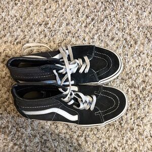 Vans Black and White High-Top Sneakers